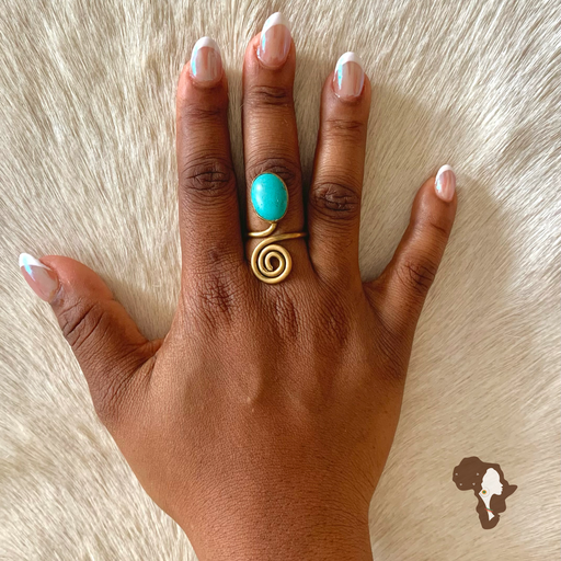 Bague Audi et turquoise 